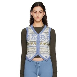 Guizio bear jacquard vest